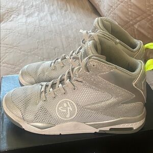 Zumba Fitness Metallic Gray High-Top Sneakers